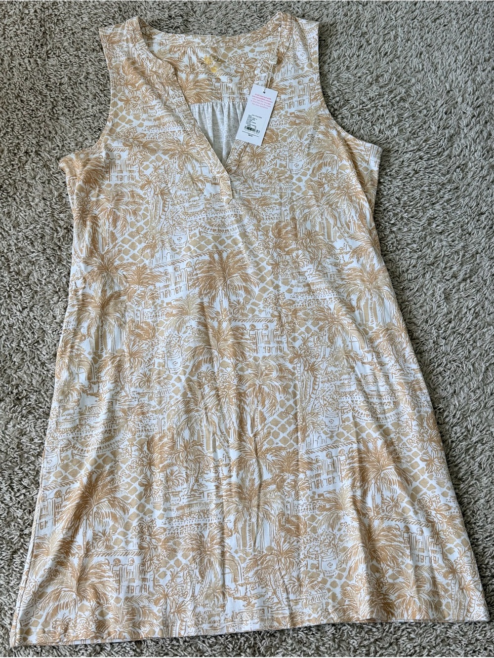 NWT Lilly Pulitzer Dev Dress “Sand Bar Palm Beach Paradise” Sz M